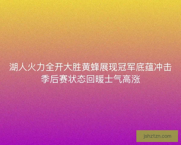 湖人火力全开大胜黄蜂展现冠军底蕴冲击季后赛状态回暖士气高涨