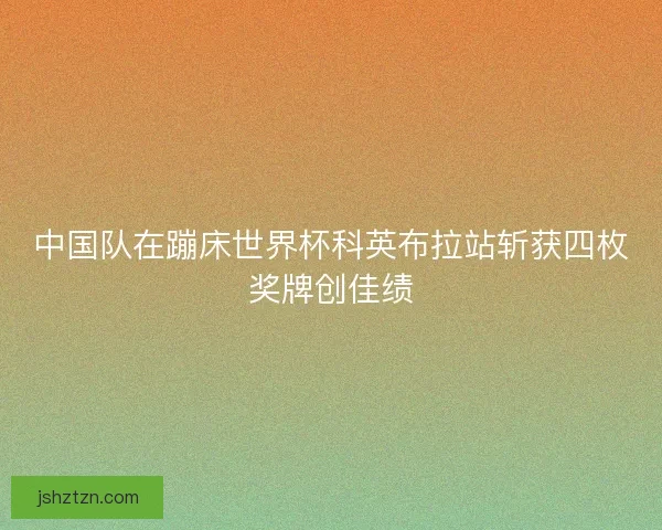 中国队在蹦床世界杯科英布拉站斩获四枚奖牌创佳绩